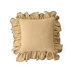 Two-Tone Ruffled Cotton Cushion Cover, 45 x 45 cm