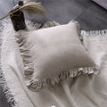 Ruffled Linen Cushion Cover