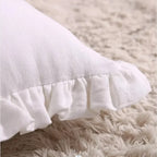 Ruffled Linen Cushion Cover