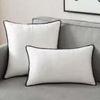 Black and White Velvet Cushion Cover