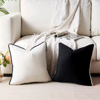 Black and White Velvet Cushion Cover