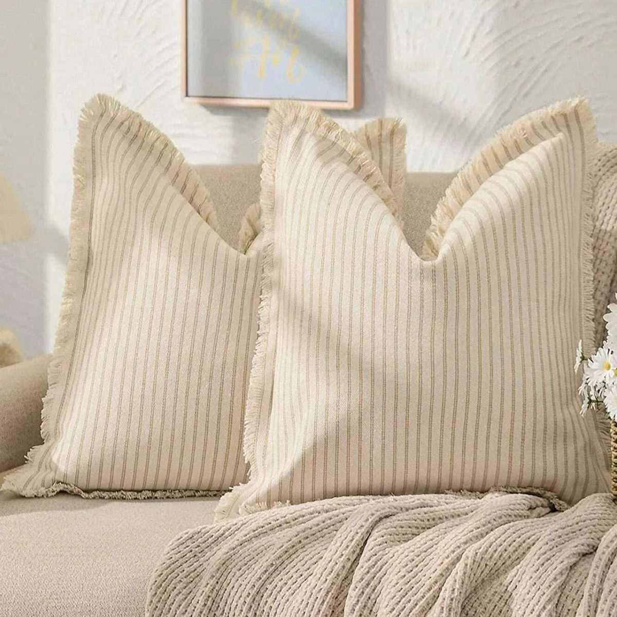 Nordic Stripe Jacquard Cushion Cover