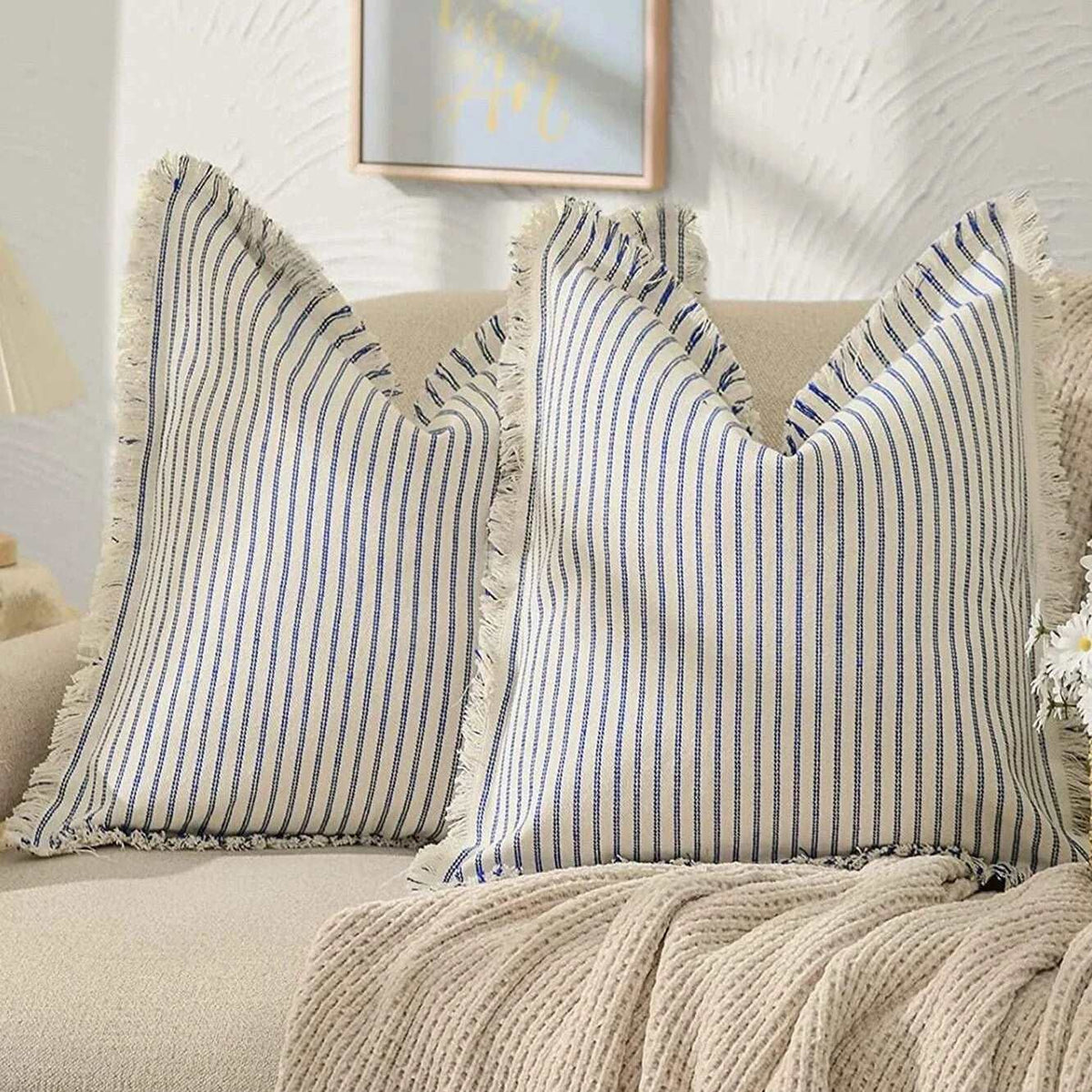 Nordic Stripe Jacquard Cushion Cover