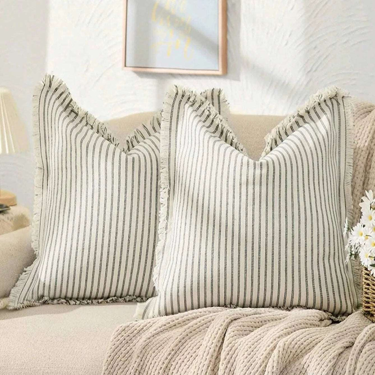 Nordic Stripe Jacquard Cushion Cover