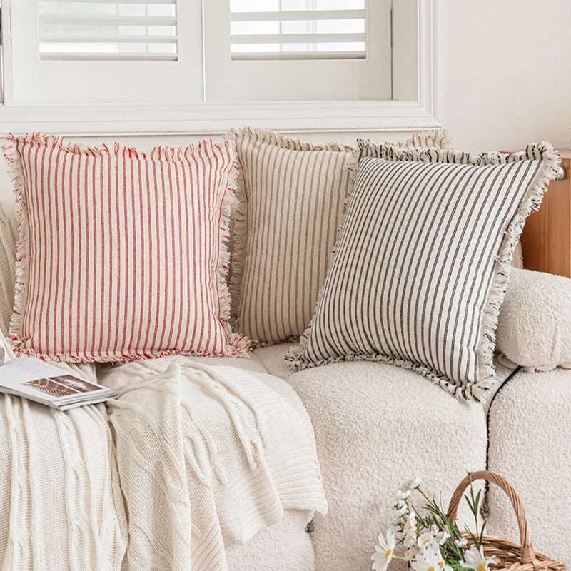 Nordic Stripe Jacquard Cushion Cover