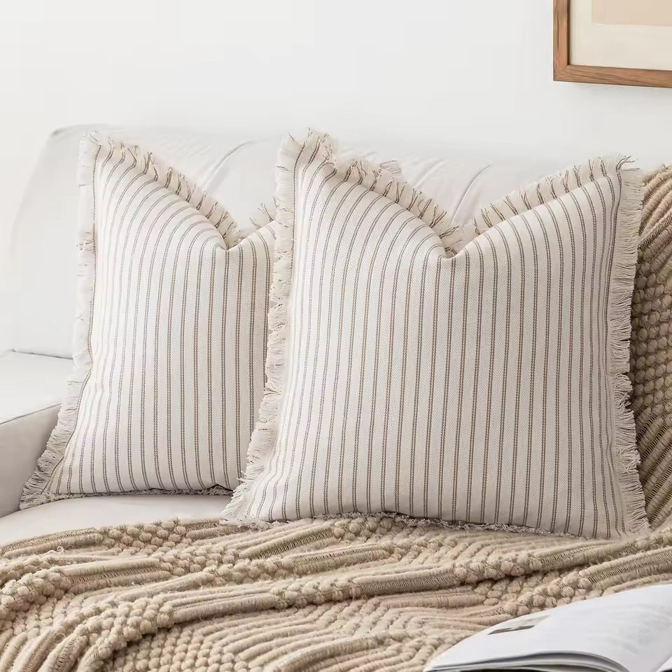 Nordic Stripe Jacquard Cushion Cover