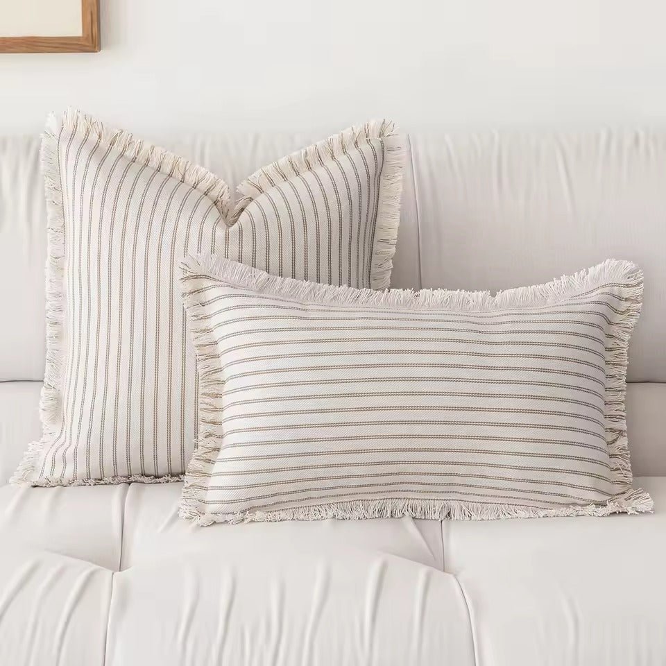 Nordic Stripe Jacquard Cushion Cover