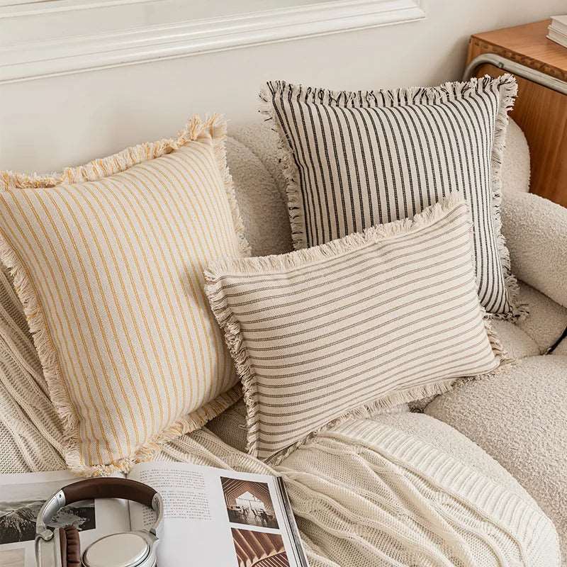 Nordic Stripe Jacquard Cushion Cover