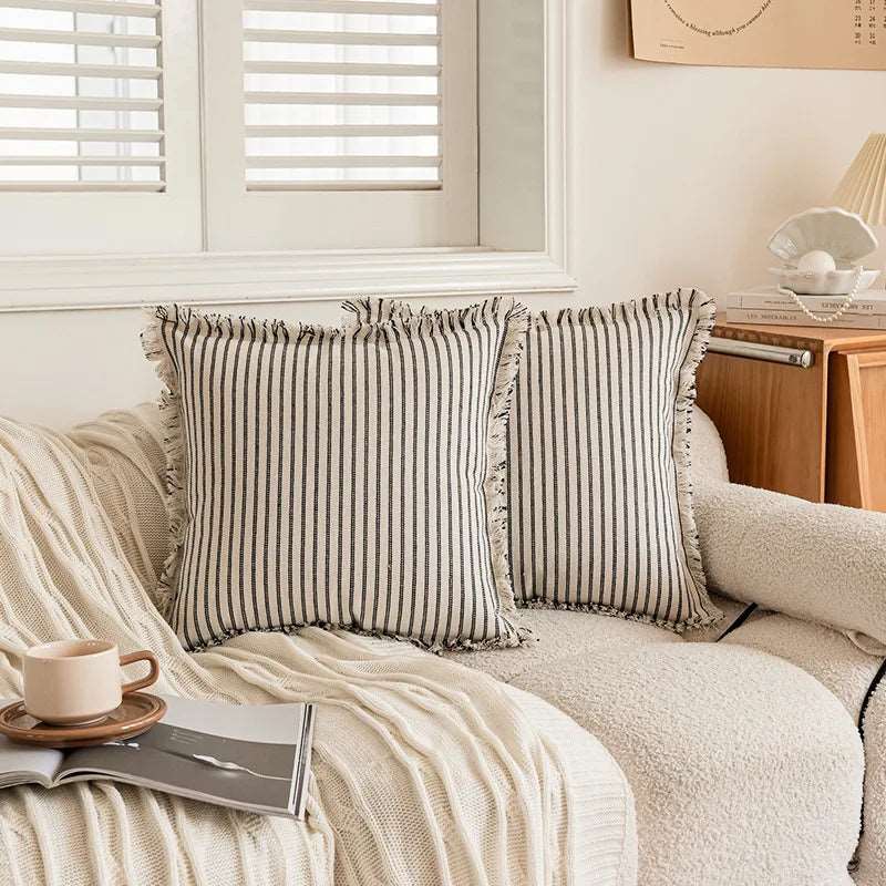 Nordic Stripe Jacquard Cushion Cover