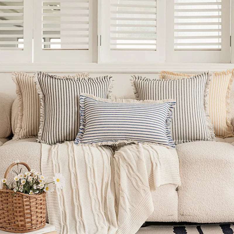 Nordic Stripe Jacquard Cushion Cover