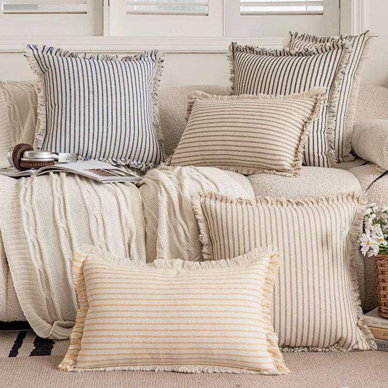Nordic Stripe Jacquard Cushion Cover