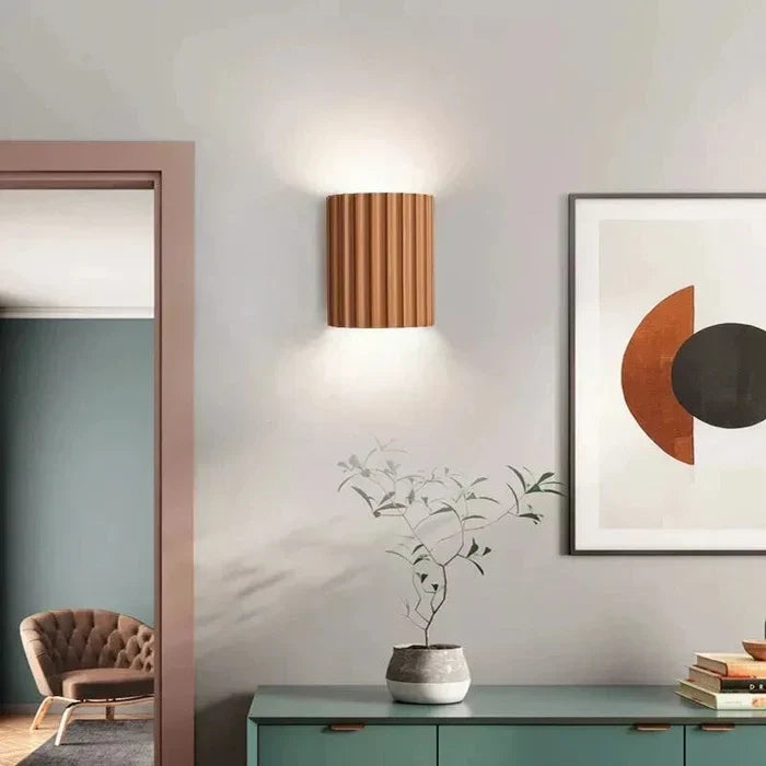 Ribbed Resin Wall Sconce with Push-Button Switch - view 6