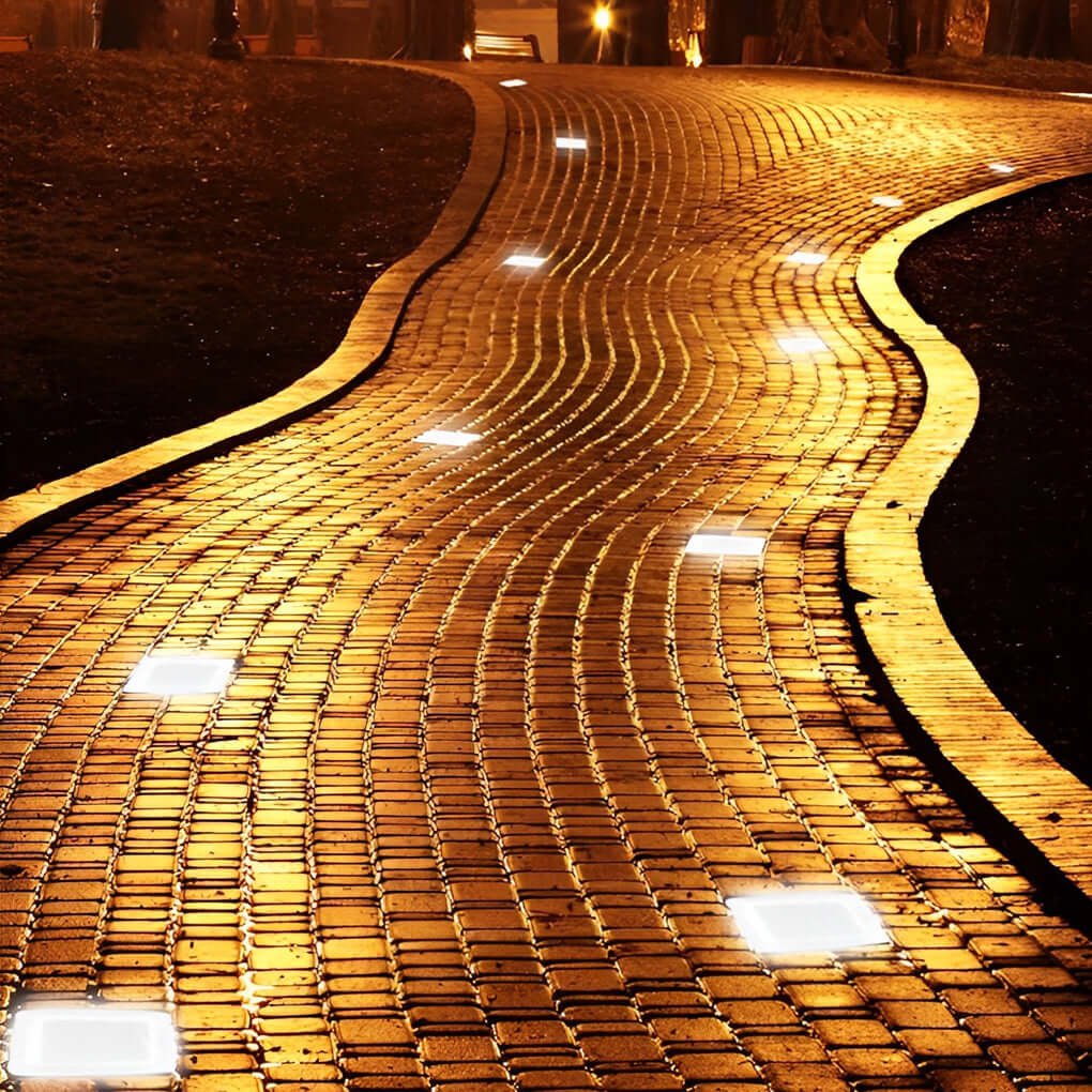 Solar Ice Cube Step Lights, IP65 LED Garden and Path Lighting — Warm White