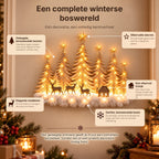 Battery-Powered LED Winter Forest Wall Decoration