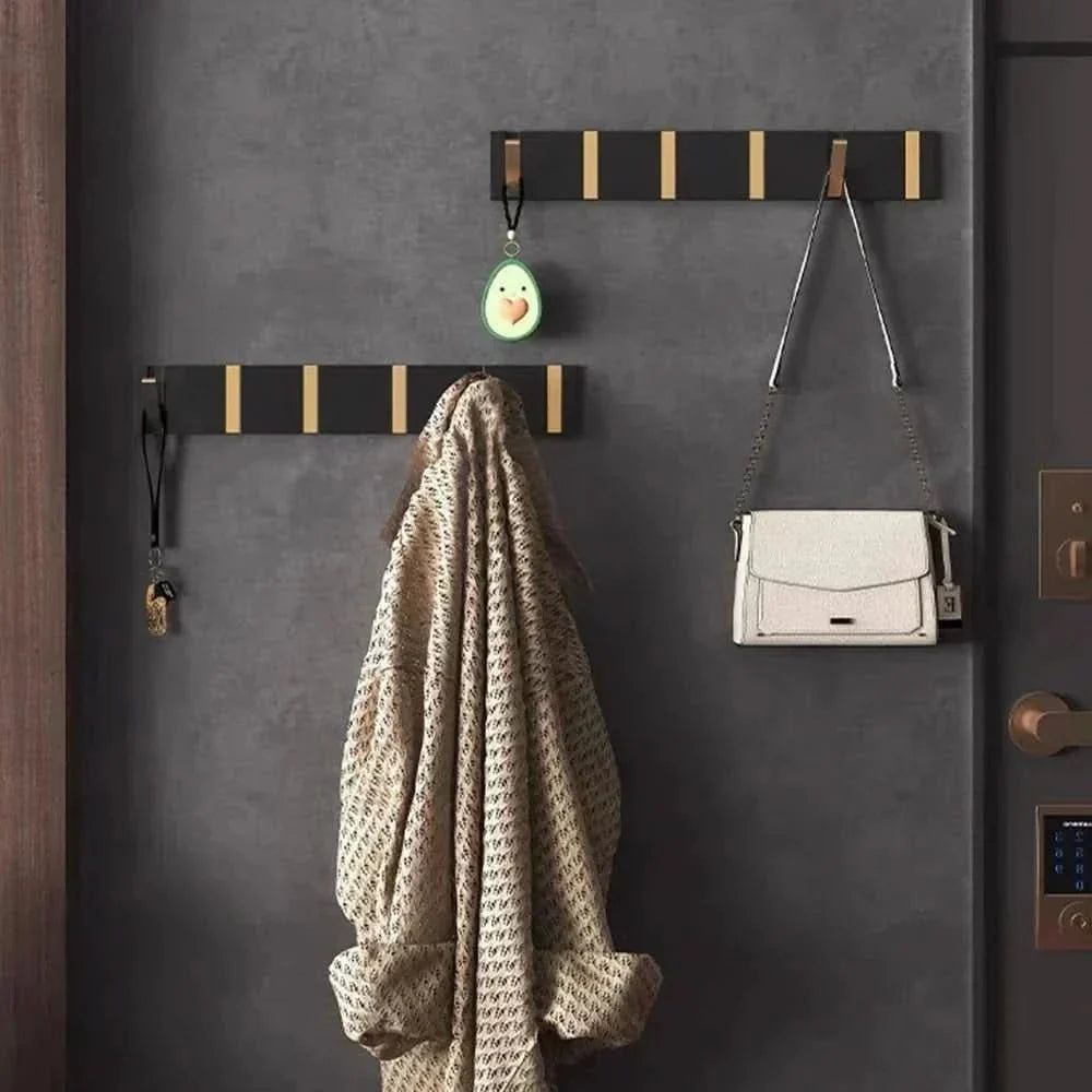 Folding Aluminium Wall Hook Rack, 2 to 5 Hooks — product view 3