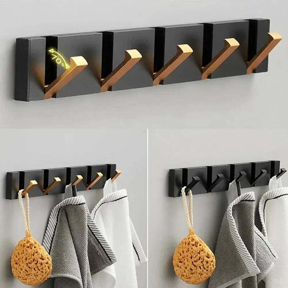 Folding Aluminium Wall Hook Rack, 2 to 5 Hooks — product view 6