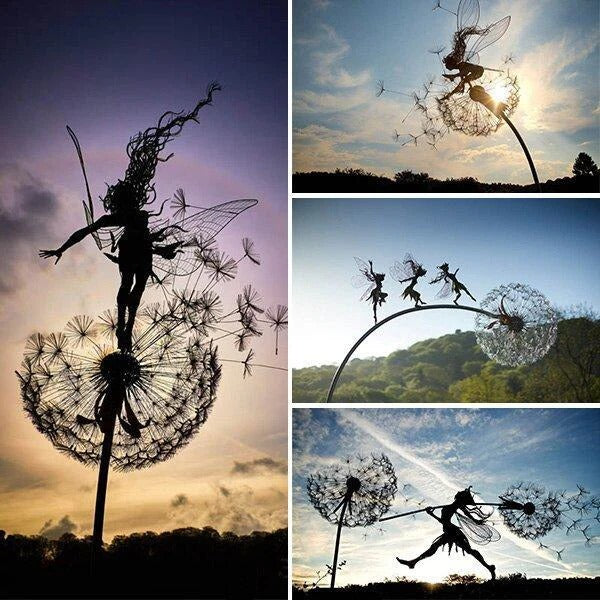 Metal Fairy and Dandelion Garden Stake Decoration — product view 8