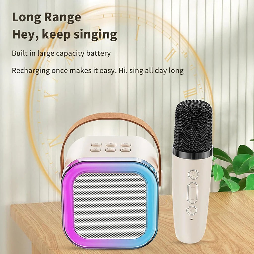 Rechargeable Mini Karaoke Speaker with Wireless Microphones — product view 5