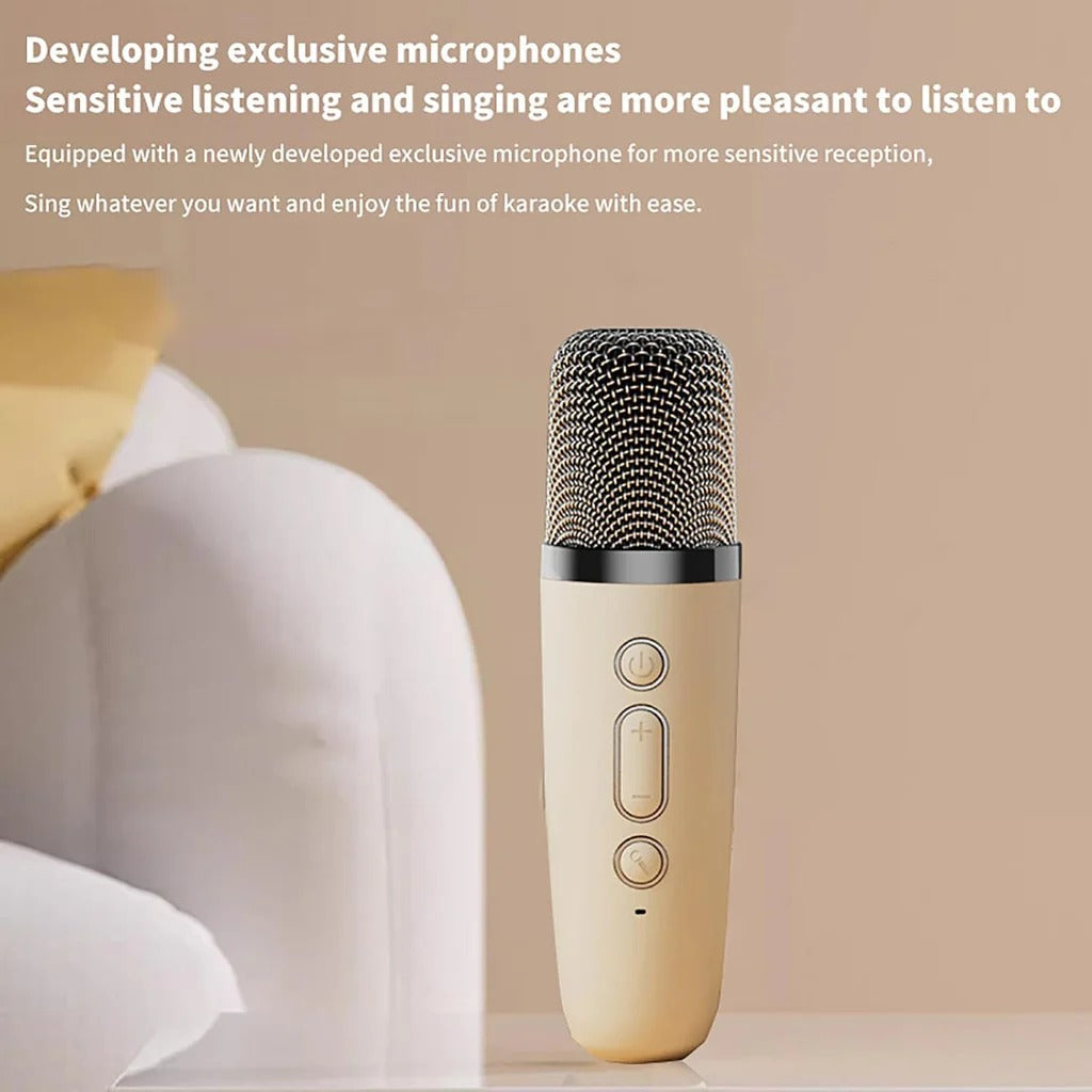 Rechargeable Mini Karaoke Speaker with Wireless Microphones — product view 3