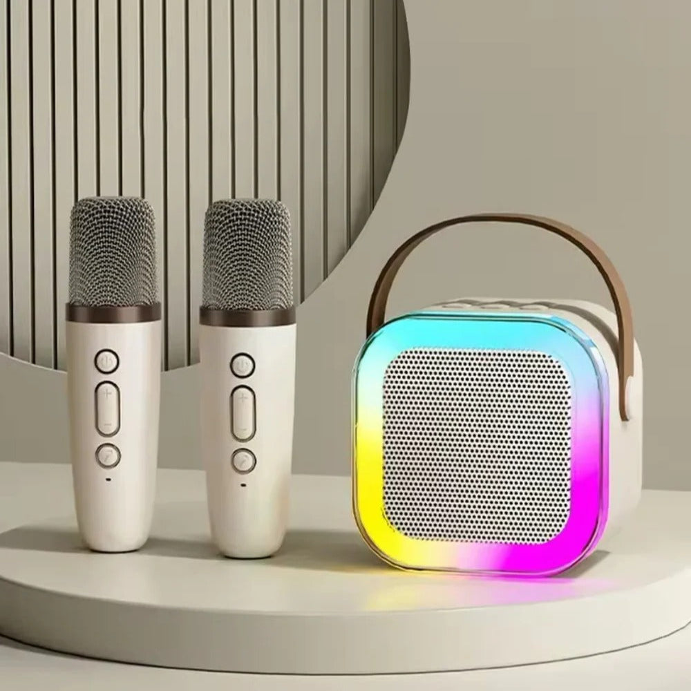 Rechargeable Mini Karaoke Speaker with Wireless Microphones — product view 2