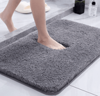 Plush Microfibre Bath Mat with Non-Slip Rubber Backing — product view 1