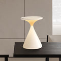 Hourglass LED Table Lamp, Rechargeable Touch-Dimming Light - White