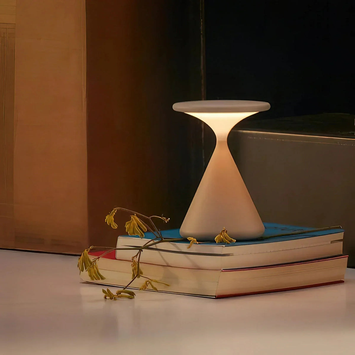 Hourglass LED Table Lamp, Rechargeable Touch-Dimming Light - product view 5