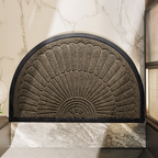 Door Mat Non Slip Rubber Semi Circular Entryway Mat