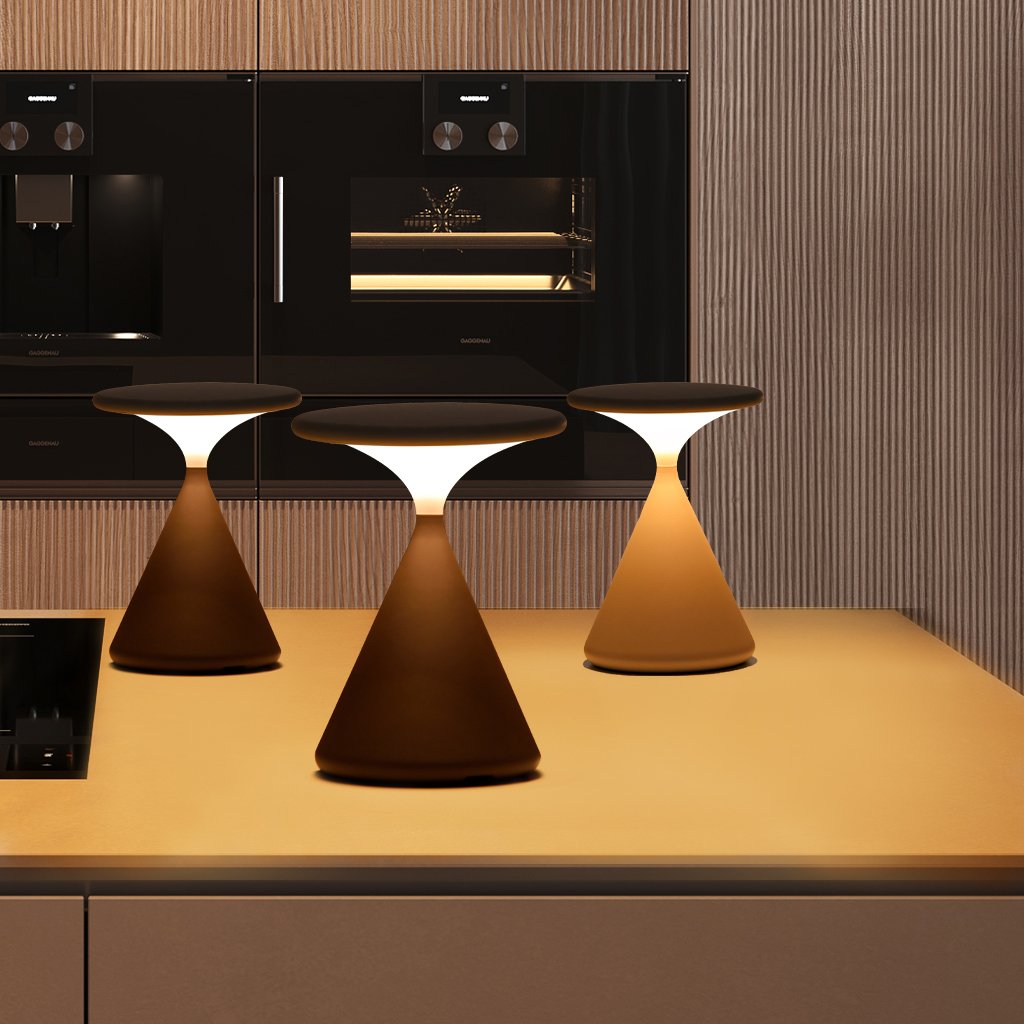 Hourglass LED Table Lamp, Rechargeable Touch-Dimming Light - product view 8