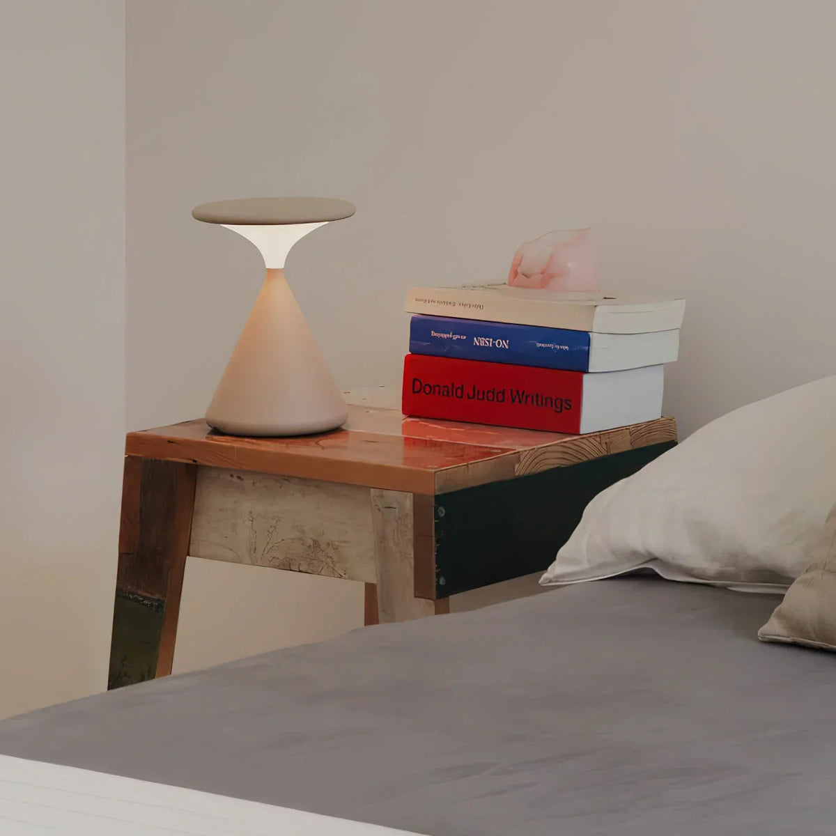 Hourglass LED Table Lamp, Rechargeable Touch-Dimming Light - product view 4