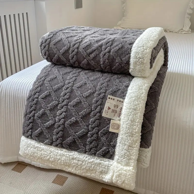 Sherpa Throw Blanket — Charcoal