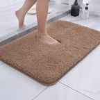 Plush Faux Fur Bath Rug — Camel