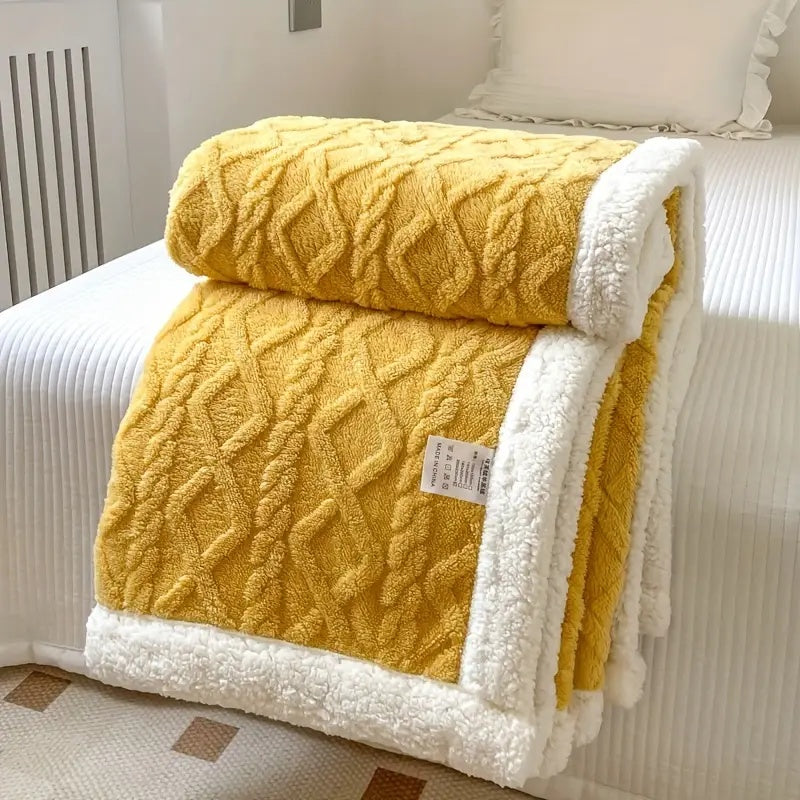 Sherpa Throw Blanket — Golden Sunrise
