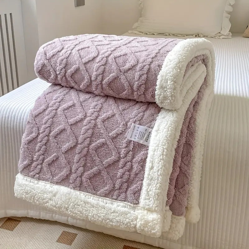 Sherpa Throw Blanket — Passion Purple
