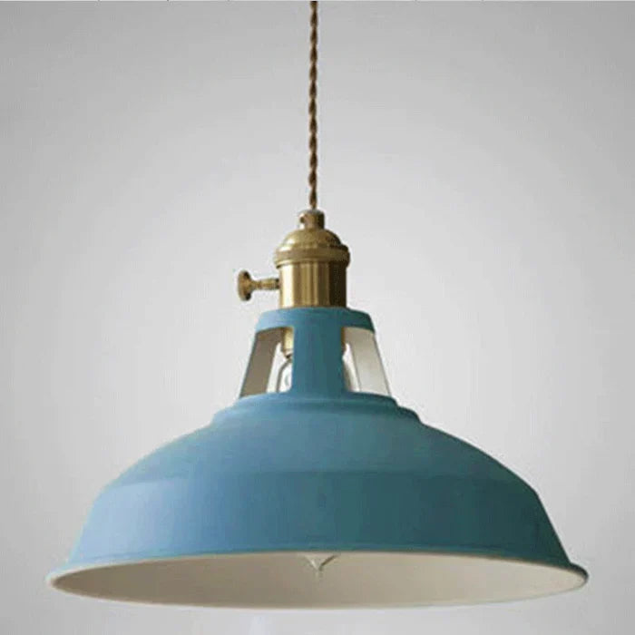 Industrial Metal Pendant Light, Retro Single-Bulb Ceiling Lamp — product view 11