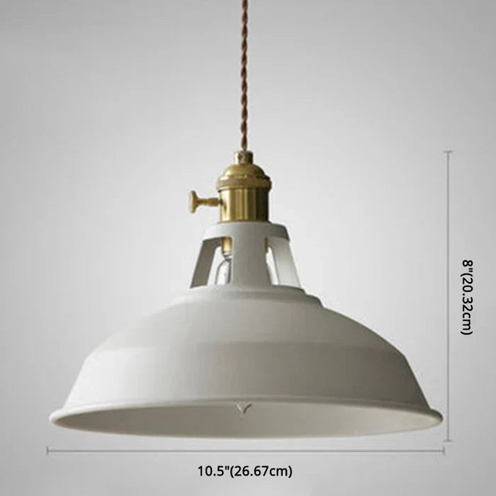 Industrial Metal Pendant Light, Retro Single-Bulb Ceiling Lamp — product view 14
