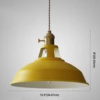 Industrial Metal Pendant Light, Retro Single-Bulb Ceiling Lamp — product view 15