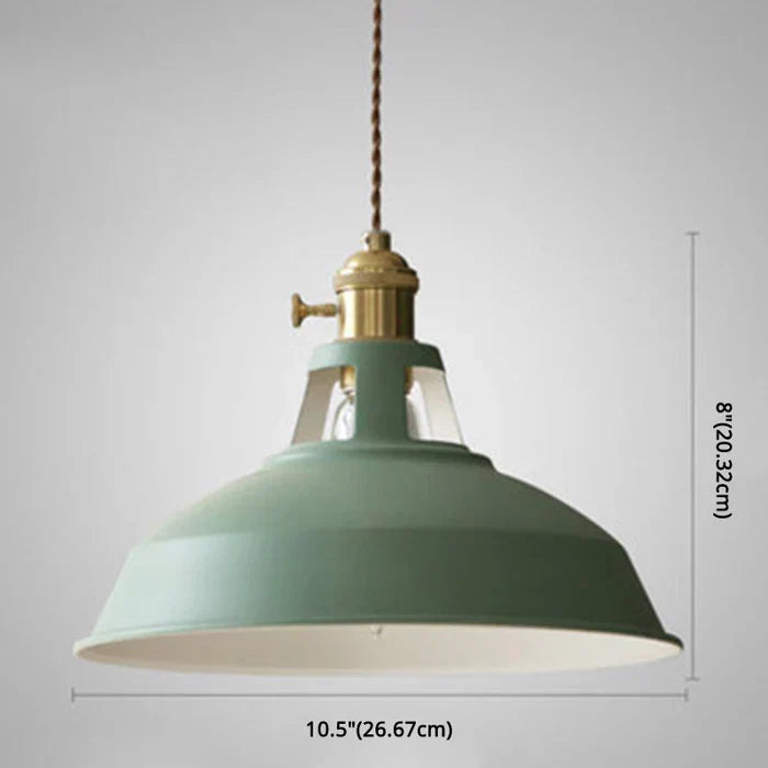 Industrial Metal Pendant Light, Retro Single-Bulb Ceiling Lamp — product view 16