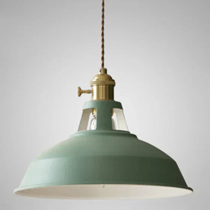 Industrial Metal Pendant Light, Retro Single-Bulb Ceiling Lamp — product view 3