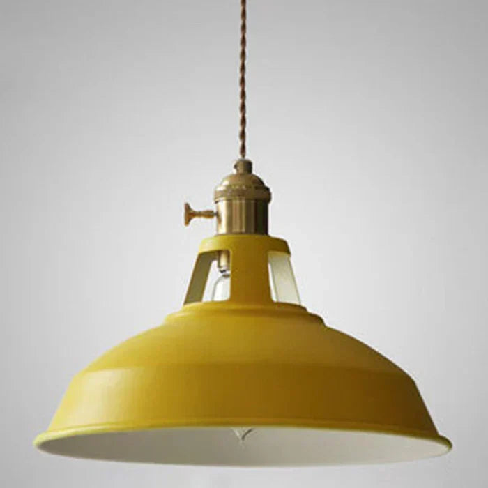 Industrial Metal Pendant Light, Retro Single-Bulb Ceiling Lamp — product view 5