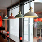 Industrial Metal Pendant Light, Retro Single-Bulb Ceiling Lamp — product view 7
