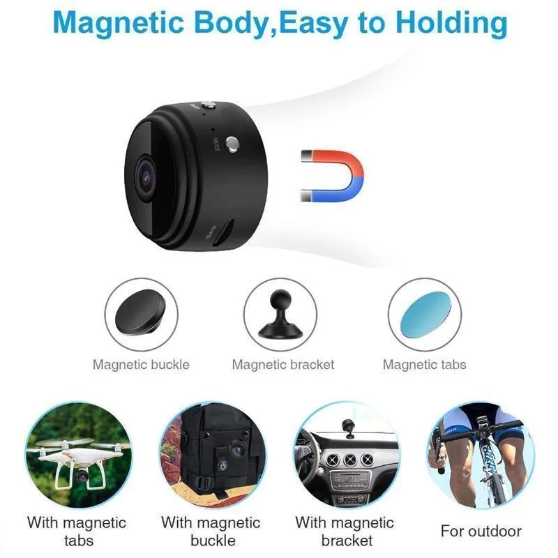 1080p Wi-Fi Mini Security Camera with Infrared Night Vision — product view 4