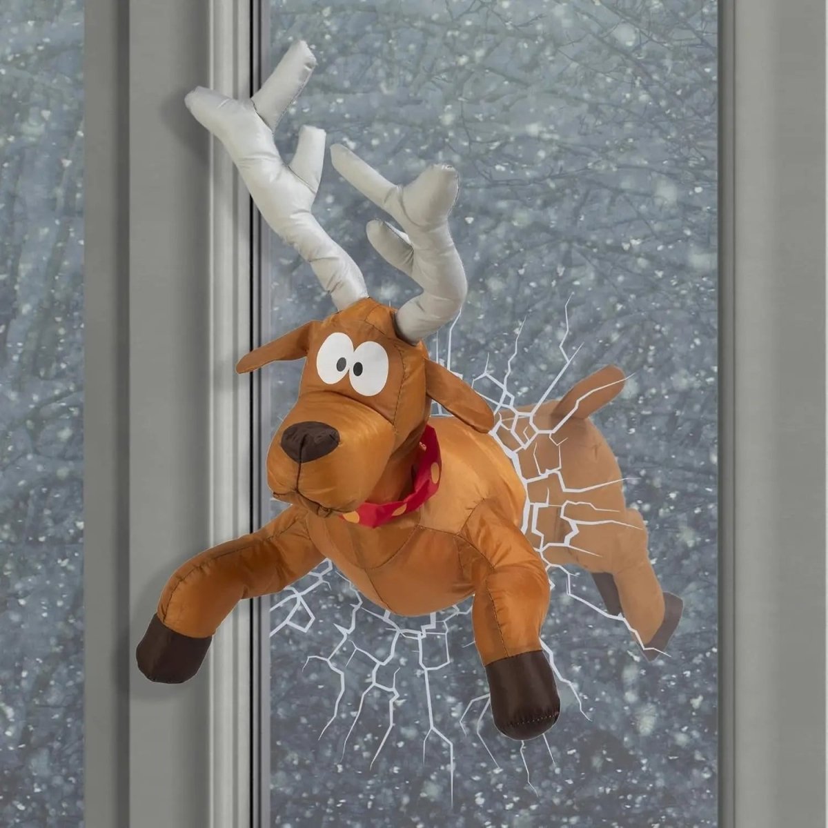 Battery-Powered Animated Christmas Window Decoration