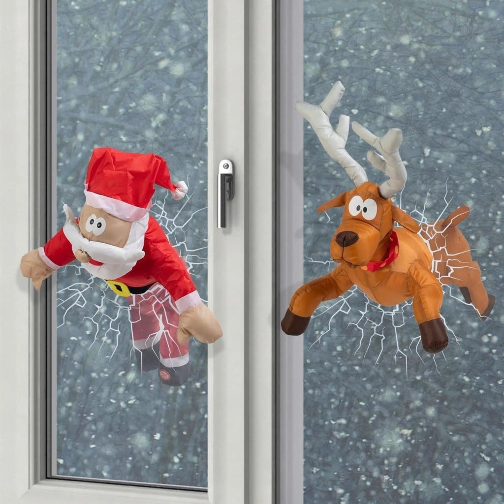Battery-Powered Animated Christmas Window Decoration