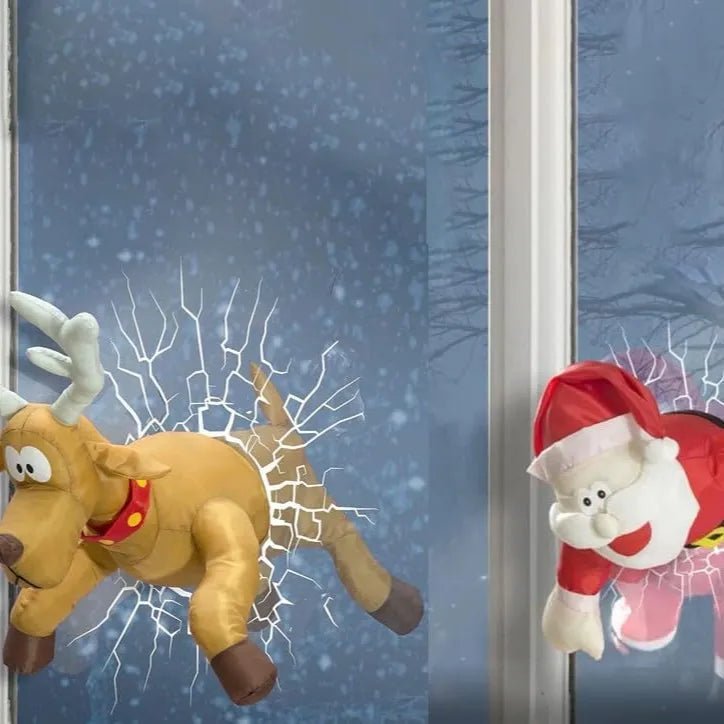 Battery-Powered Animated Christmas Window Decoration