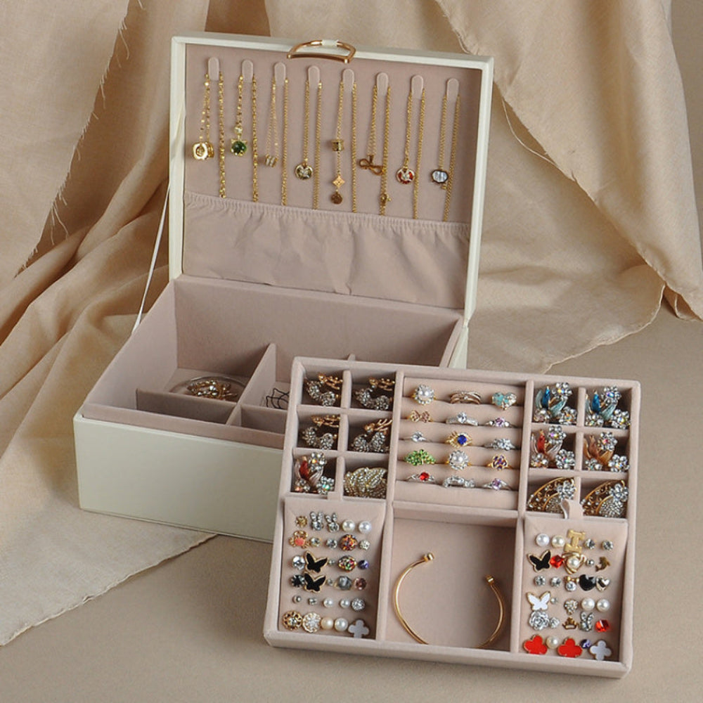 Jewelry Box Organiser 2 Layer Storage Case Tray