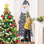 Felt Santa Advent Calendar with 24 Pockets