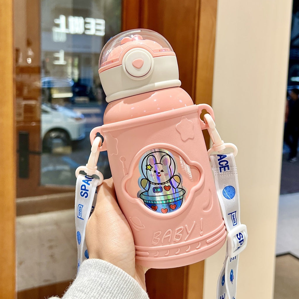 Children’s Insulated Stainless Steel Water Bottle with Straw