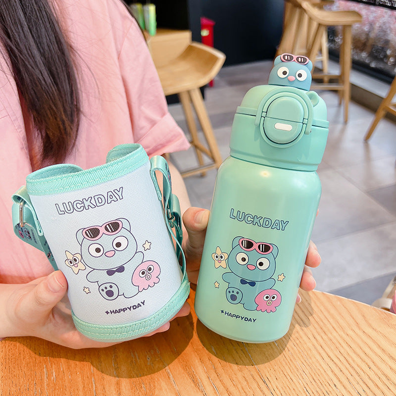 Children’s Insulated Stainless Steel Water Bottle with Straw