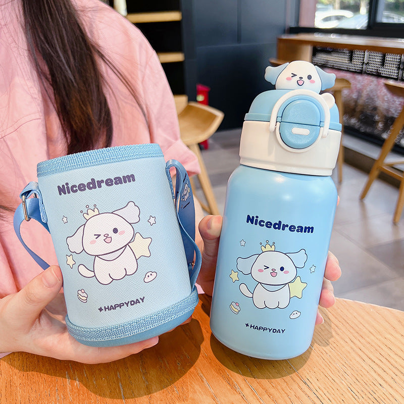 Children’s Insulated Stainless Steel Water Bottle with Straw
